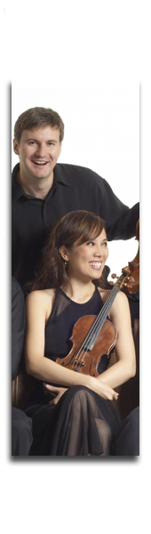 Two members of Borealis String Quartet