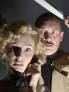 Margot (Melissa Poll) and Captain Lesgate (Adam Henderson) in the Arts Club Theatre Company's production of Dial M for Murder.Photo by Andre Lanthier